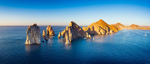 Panoramic Aerial View of Cabo San Lucas in Baja California Sur, Mexico.