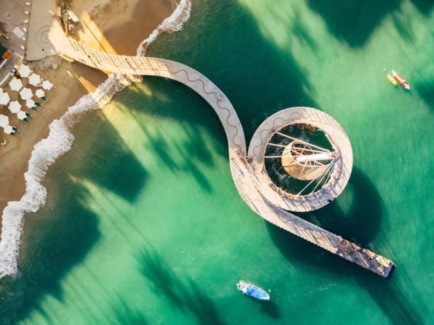 Overhead View of Puerto Vallarta in Mexico.