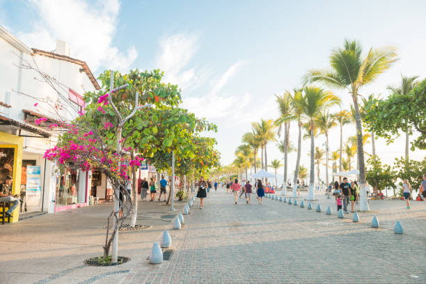 Puerto Vallarta, Mexico of the malecon boardwalk