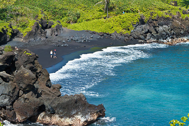 Black sand beach