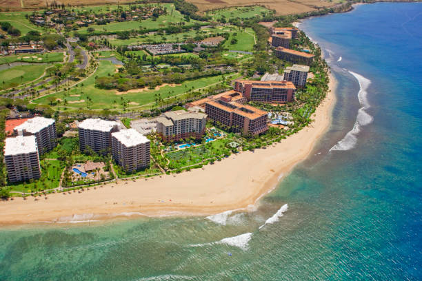 Hotels along Kaanapali Beach near Kaanapali Golf Course