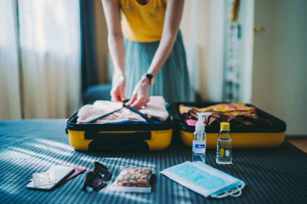 Travel suitcase packing,